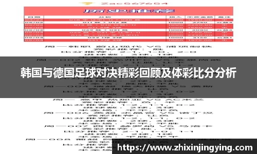 韩国与德国足球对决精彩回顾及体彩比分分析